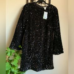 H&M Mini Sequin Dress. Brand New W/ Tag Mini Sequin Dress, Dress H&m, Black Sequin Dress, Sequin Mini Dress, H M Dresses, Hm Dress, Black Sequins, Sequin Dress, New Black