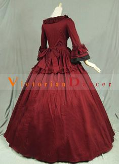 Gothic Renaissance Victorian Steampunk Dress Gown Reenactment Costume Party Dress Vintage Ball Gown     Condition: Brand New   Color:Wine Red   Material: Satins   Silhouette: Ball Gown   Sleeve Length: Long Sleeve   Dresses Length:Floor-Length   Neckline: Square Collar   Decoration: Bows And Ruffles   Style: Vintage   Includes: Dress      amp;nbsp; Gothic Victorian Fitted Floor-length Dress, Gothic Victorian Floor-length Fitted Dress, Fitted Floor-length Gothic Victorian Dress, Gothic Victorian Ball Gown For Halloween, Victorian Dress With Ruffles For Halloween, Victorian Ruffled Dress For Halloween, Gothic Victorian Ball Gown For Costume Party, Gothic Victorian Dress For Fancy Dress, Victorian Ruffle Dress For Cosplay