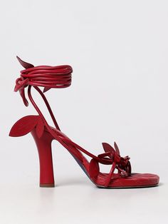 Find BURBERRY Heeled Sandals on Editorialist. Heeled Sandals BURBERRY Woman color Red Burberry Shoes Women, Burberry Heels, Burgundy Sandals, Red Sandals Heels, Sandals Woman, Burgundy Heels, Latest Sandal, Glitter Heels, Burberry Shoes