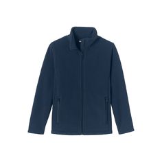 Keep your kiddo cozy and comfortable at school with this midweight fleece jacket from Lands' End. Keep your kiddo cozy and comfortable at school with this midweight fleece jacket from Lands' End. Zipper closure Functonal pockets Antistatic & anti-pill finish TEMPERATURE RATING – WARMER: +11° to +37° FahrenheitFABRIC & CARE Polyester Machine wash Imported Size: XL (14/16). Color: Blue. Gender: male. Age Group: kids. Pattern: Solid. Shoes Guide, Girls School Uniform, School Uniform Kids, Girls School, Kids Pattern, Blue Gender, Outerwear Coats, Classic Blue, At School