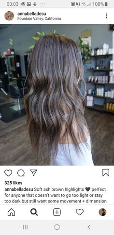 Light Brown With Ash Highlights, Lightest Brown Balayage, Light Mushroom Brown Hair Color With Highlights, Light Ash Brown Hair Color Balayage, Ash Brown Hair Babylights, Mushroom Brown All Over Hair Color, Ash Brown Hair One Color, Ash Toned Brown Hair, Ash Brown Babylights On Brown Hair