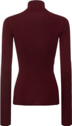 Elegant Red Crew Neck Sweater, Elegant Long Sleeve Knit Top With Ribbed Neckline, Burgundy Crew Neck Sweater, Fitted Fine Knit Crew Neck Cardigan, Red Cashmere Winter Top, Elegant Red Knit Top, Elegant Red Long Sleeve Sweater, Red Fitted High Neck Sweater, Fitted Red High Neck Sweater