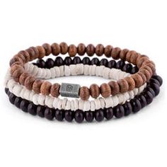 Mens Accessories Bracelet, Coconut Wood, Brown Bracelet, Wolfram