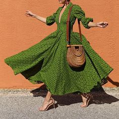 Solid Green Stylish Bohemian Long Dress sold by KoKo Fashion. Shop more products from KoKo Fashion on Storenvy, the home of independent small businesses all over the world. Deep V Maxi Dress, Bishop Sleeve Dress, Bohemian Dresses Long, Maxi Dress For Women, Women Dresses Classy, Green Maxi, Bishop Sleeve, Maxi Dress Green, Maxi Dress With Sleeves