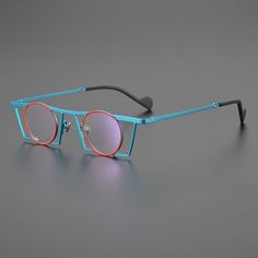 Unique Glasses Frames, Unique Eyeglasses, Titanium Glasses Frames, Unique Glasses, Funky Glasses, Titanium Glasses, Round Glasses Frames, Rim Design, Eyeglasses Frames For Women