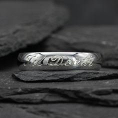 Til Death Wedding Ring Meaningful Rings, Gold Shop, Silver Wedding Bands, Silver Wedding Rings, Ring Crafts, Silver Engagement Rings, Gold Wedding Rings, Mens Wedding Rings, Gold Engagement