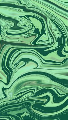 an abstract green and black background with swirls in the form of waves or lines