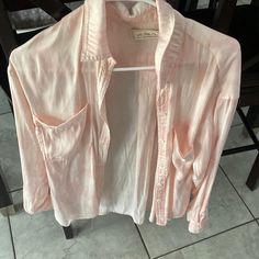 Light Weight Button Up White: Pink Never Worn Cheap Pink Shirt For Daywear, Button Down Shirts, Pink White, Button Down Shirt, Button Up, Womens Tops, Pink, Women Shopping, White