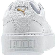 Classic and sporty, the Vikky low-top sneakers are perfect for any outfit from jeans to dresses! These leather platforms are updated with a soft foam comfort insert to keep you comfy all day long!Size US 10.5EU 42cm 27 Gold Sneakers, Puma Women, Gold Branding, Sneaker Heels, Metal Style, Platform Sneakers, Low Top, Leather Shoes, Sneakers Fashion