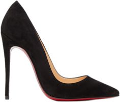 So Kate, Logo Stamp, Suede Heels, Stiletto Heel, Black Suede, Red Leather, Calf Skin, Stiletto Heels, Christian Louboutin