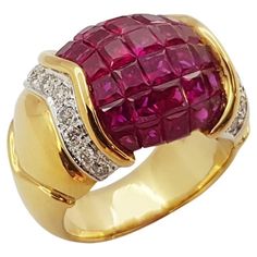 Ruby 3.72 carats with Diamond 0.13 carat Ring set in 18 Karat Gold Settings Width: 1.8 cm Length: 1.5 cm Ring Size: 52 Total Weight: 16.63 grams "We first opened doors in 1980 when it was then situated in the vicinity of the Victory Monument; a small and modest storefront with a couple of counters. From its humble beginnings to where it stands today, our company has proven its abilities as a jeweler. Since the beginning, we have been supplying fine quality pieces to dealers, wholesalers and cust Stunning Aesthetic, Cluster Ring Set, Bling Ideas, Multicolor Jewelry, Historical Jewellery, Jewelry Design Inspiration, Ruby Diamond Rings, Gold Rings Fashion, White Gold Set