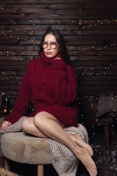 Chunky Mohair Sweater, Fuzzy Mohair Cable Knit Sweater, Luxury Turtleneck Sweater 100% hand knit 100% luxury edition  Some clothes have soul ❤️ If you want to feel special, unique, comfortable, warm and cosy - you are at the right place!  We are very glad to present you this luxury mohair Jumper made by 3 strands of mohair. It's fit elegant, stylish and you will love in it at the first sight! Very light, fuzzy and warm!  We made this item to feel beautiful with any elegant and casual look. We be Cozy Red Winter Sweater, Cozy Mohair Sweater For Winter, Winter Burgundy Turtleneck Sweater, Cozy Burgundy Winter Sweater, Red Knitted Cardigan For Winter, Red Knitted Winter Cardigan, Red Chunky Knit Turtleneck Sweater, Red Knitted Acrylic Sweater, Red Acrylic Knitted Sweater