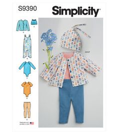 an image of a child's jacket and pants sewing pattern