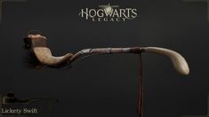 the hogwart's legact is made out of wood and has long horns