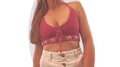 Get ready to rock a trendy look with the charming Petunia crochet crop top pattern. This fun and flirty design comes with flower embroidery detailing, adding a touch of whimsy to your summer style. Picture yourself wearing this unique crochet crop top, adorned with delicate flower embellishments that showcase your creativity and personality. It's the perfect way to customize your outfit and stand out in a crowd. Whether you're hitting up a summer festival or chilling at a beach bonfire, the Petu Trendy Vacation Tops With Crochet Trim, Trendy Crochet Lace Top For Summer, Spring Crochet Lace Crop Top For Beach, Trendy Summer Crochet Top With Crochet Trim, Crochet Lace Crop Top For Beach And Spring, Trendy Crochet Top With Crochet Trim For Summer, Trendy Fitted Tops With Crochet Trim, Casual Crochet Lace Crop Top For Beach, Trendy Crochet Tops For Beach Season