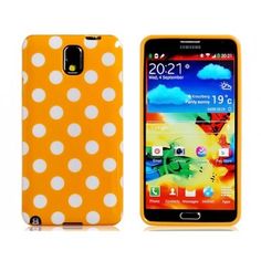 an orange and white polka dot case for the samsung galaxy s4 active, which is available