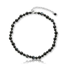 "Length: Shortest Length 14.5\"; Longest length 17.50\" respectively. Major Beads: Faceted onyx 6MM to 8MM. Style: Choker-style necklace. Finding: None. Clasp: Stainless steel lobster clasp and silver-plated extender." Choker Necklace Black, Gemstone Choker, Choker Style Necklace, Necklace Stone, Necklace Display, Unisex Necklace, Choker Style, Semi Precious Stone, Onyx Bead