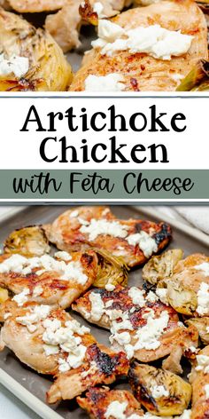 grilled artichoke chicken with feta cheese is an easy and delicious appetizer