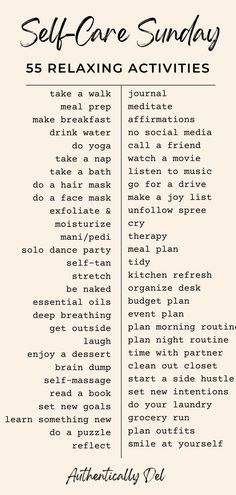 Ways To Unwind, Sunday Ideas, Self Care Sunday, Practicing Self Love, Self Care Bullet Journal, Vie Motivation, Positive Self Affirmations