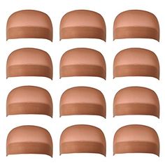 12 Pack Dreamlover Brown Stocking Wig Caps, Skin Tone Color Stretchy Nylon Close End Wig Caps, Each Paper Board Contains 2 Wig Caps (Brown) #Dreamlover Skin Tone Color, Golden Brown Hair, Faux Hair, Cheap Wigs, Colors For Skin Tone, Wig Stand, Paper Board, Wig Caps, Best Wigs