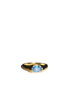 Cleo — Zircon croissant ring Croissant Ring, Go Swimming, Water Mixes, Jewelry Lookbook, Blue Zircon, Gold Plated Sterling Silver, Hot Tub, Jewelry Collection, Jewelry Accessories