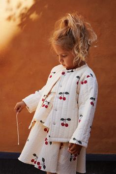 Kids Inspo, Authentic Models, Woven Jacket, Frill Dress, Plain Tees, Cherry Print, Tiny Humans, Printed Quilt, Cool Jackets