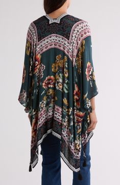 Love to layer this lightweight ruana that is covered in a garden bird design that is perfect for your next warm-weather adventure. 36" length (size O/S) Open front Short sleeves 100% rayon Hand wash, dry flat Imported Bird Garden, Dark Teal, Bird Design, Front Open, Vince Camuto, A Garden, Warm Weather, Nordstrom Rack, Hand Wash