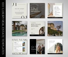 a series of brochures designed to look like real estate