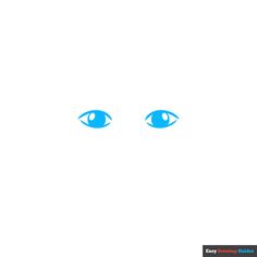 two blue eyes are shown in the middle of a white background with text that reads, eye