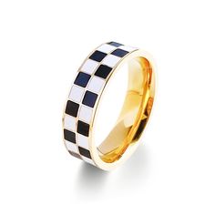 PRICES MAY VARY. CHECKERED RING:who pursue fashion can stand out with this eye-catching checkered band ring, which is a must-have jewelry collectible. BALCK AND WHITE CHECKERED RING:Our ring features a black and white checkered design, making it perfect for daily wear or special occasions; Multi functional accessories are suitable for any style. STATEMENT RING:The unique retro checkered pattern of this ring adds a touch of elegance and delicacy to any outfit, adding highlights to your outfit no Maximalist Rings, Card Rings, Finger Ring For Women, Trendy Stuff, Finger Band, Dainty Rings, Checkered Design, Ring Gifts, Thumb Ring