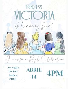 the princess victoria is turning four poster for an upcoming event in san francisco, california