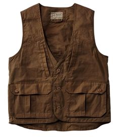 Find the best Men's Double L Waxed-Cotton Upland Vest at L.L.Bean. Our high quality Clothing and Footwear Men's are thoughtfully designed and built to last season after season. Vest Outerwear, Upland Hunting, Hunting Vest, Brown Vest, Hunting Jackets, Retro Mode, Vests Mens, Casual Vest, Outerwear Vest