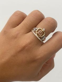 -100% 14k gold -24/7/365 wearable -size 7 -sizing upon request -will not tarnish, nor change color -let us know any questions -item sold buy piece. Weight is undetermined Luxury 14k Gold Heart Ring With Vs Clarity, Luxury 14k Rose Gold Heart Ring, Silver 14k Gold Heart Ring Fine Jewelry, 14k Gold Hallmarked Heart Ring, Gold Diamond Heart Ring With Vs Clarity, 14k Gold Heart-shaped Promise Ring, 14k Gold Heart Ring For Promise With Round Cut, 14k Gold Promise Heart Ring, Luxury Crown Design Rings For Anniversary