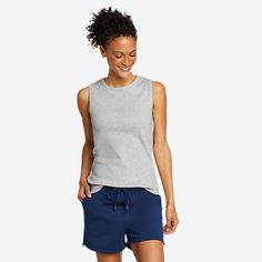 Women's Essentials Ribbed Layering Tank | Eddie Bauer Layering Tanks, Women Essentials, Retail Therapy, Athletic Fits, Eddie Bauer, Color Options, Stretch Fabric, Layering, Wardrobe