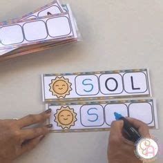 someone is doing their sight words with the sun and moon on top of each word