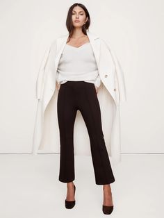 Crop Flare Everywhere Ponte Pant | Banana Republic Retro Pants, Cropped Flare Pants, Crop Flare, Flare Pant, Pant Trends, Ponte Pants, Kick Flares, Cropped Flares, Banana Republic Pants