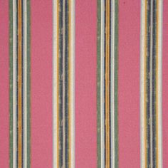 Clarke & Clarke HATTUSA AZALEA Fabric Estilo Kitsch, Fabric Weave, Clarke And Clarke Fabric, Striped Upholstery, Fabric Houses, Pattern Repeat, Cole And Son, Striped Fabrics, Pattern Names