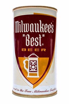 a can of milwaukee's best beer on a white background