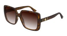 Gucci Logo GG0632S Sunglasses Classic Color Palette, Gucci Glasses, Sunglasses Logo, Gucci Jewelry, Gucci Logo, Brown Sunglasses, Havana Brown, Gradient Sunglasses, Gucci Sunglasses