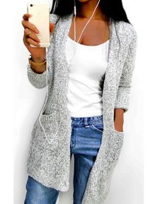 Super cute, warm and stylish knitted cardigan. It's a closet staple for this fall and winter! #style #fashion #fall #winter #cardigan #shopping Loose Knitting, Cardigan Outfit, Shell Top, Soft Cardigan, Cardigan Outfits, Genetically Modified, Cardigan Pattern, Pattern Free, Pesticides