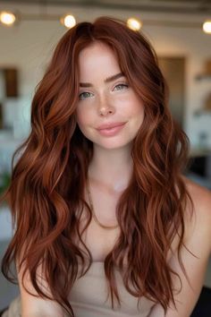 Check out 25 stunning chocolate cherry brown hair ideas. These shades are perfect for any season and any style. Brown Red Hair Natural, Red Hair With Brown Eyebrows, Copper Bronze Hair, Natural Red Hair With Lowlights Dark, Titian Hair Colour, Red Hair Styles Hairstyles, Brown Hair Red Undertone, Muted Red Hair, Brown To Red Hair