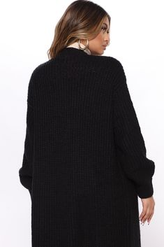 Available In Black, Brown, And Heather Grey. Long Cardigan Open Front Knit Duster 70% Acrylic 30% Nylon Imported | Couch Cuddles Long Cardigan in Black size 1X by Fashion Nova Couch Cuddles, Black Couches, Knit Duster, Long Cardigan Sweater, Long Sweaters Cardigan, Long Cardigan, Black Cardigan, Front Open, Cardigan Sweater