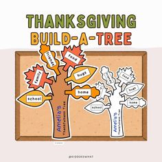 an image of a thanksgiving tree with the words build - a - tree on it