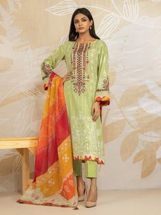 Edenrobe EWU22V1-23679 Light Green Nayab Eid Collection 2022 Green Printed Unstitched Suit With Long Sleeves, Green Cotton Dupatta With Digital Print, Green Cotton Dress With Dupatta, Green Printed Unstitched Suit For Summer, Multicolor Cotton Dress With Dabka, Green Unstitched Long Sleeve Suit With Digital Print, Green Unstitched Suit With Digital Print, Summer Printed Green Unstitched Suit, Green Cotton Dress With Digital Print