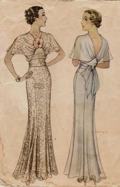 1930s 1930s Outfits, 40s Fashion Women, 1930's Dresses, Vintage Fashion 1930s, 1930 Fashion, Fairytale Fashion, 30s Fashion, Vintage Dress Patterns, Stylish Women Fashion