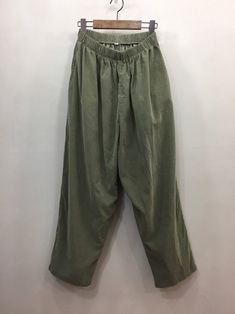 Womens Thin Corduroy High Rise Wide Legs Baggy Pants New for Green Womens Pants, Baggy Pants, Baggy Pant, Wide Legs, Parachute Pants, Harem Pants, Wide Leg, High Rise, Pants For Women