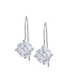 in stock Macy's Drop Earrings For Pierced Ears, Macy's Formal Drop Earrings, Elegant Drop Earrings From Macy's, Elegant Drop Earrings By Macy's, Elegant Macy's Drop Earrings, Classic Round Linear Earrings, Macy's Classic Dangle Earrings, Brilliant Cut Party Earrings, Classic Cubic Zirconia Pierced Earrings