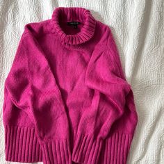 Anne Taylor Size S Turtle Neck Sweater In Magenta New Without Tags Never Worn Magenta Outfit, Cheetah Clothes, Magenta Sweater, Character Fashion, Anne Taylor, Magenta Color, Aesthetic Moodboard, Deep Winter, Turtle Neck Sweater