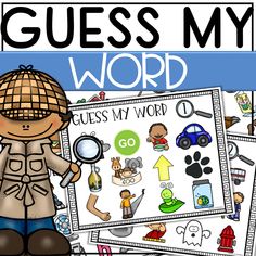 the guess my word game is shown with pictures and words to help students understand what they are