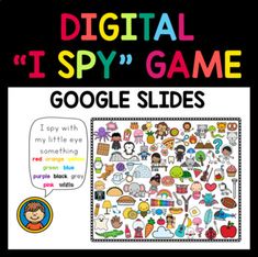 a poster with the words digital i spy game on it